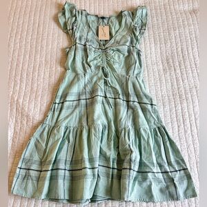 Universal Thread Mint Green Plaid Mini Dress NWT